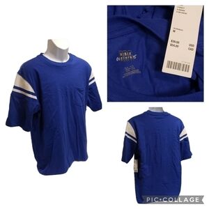 BDG Urban Outfitters Men's Blue Ribbed Crew Neck T-Shirt M NWT